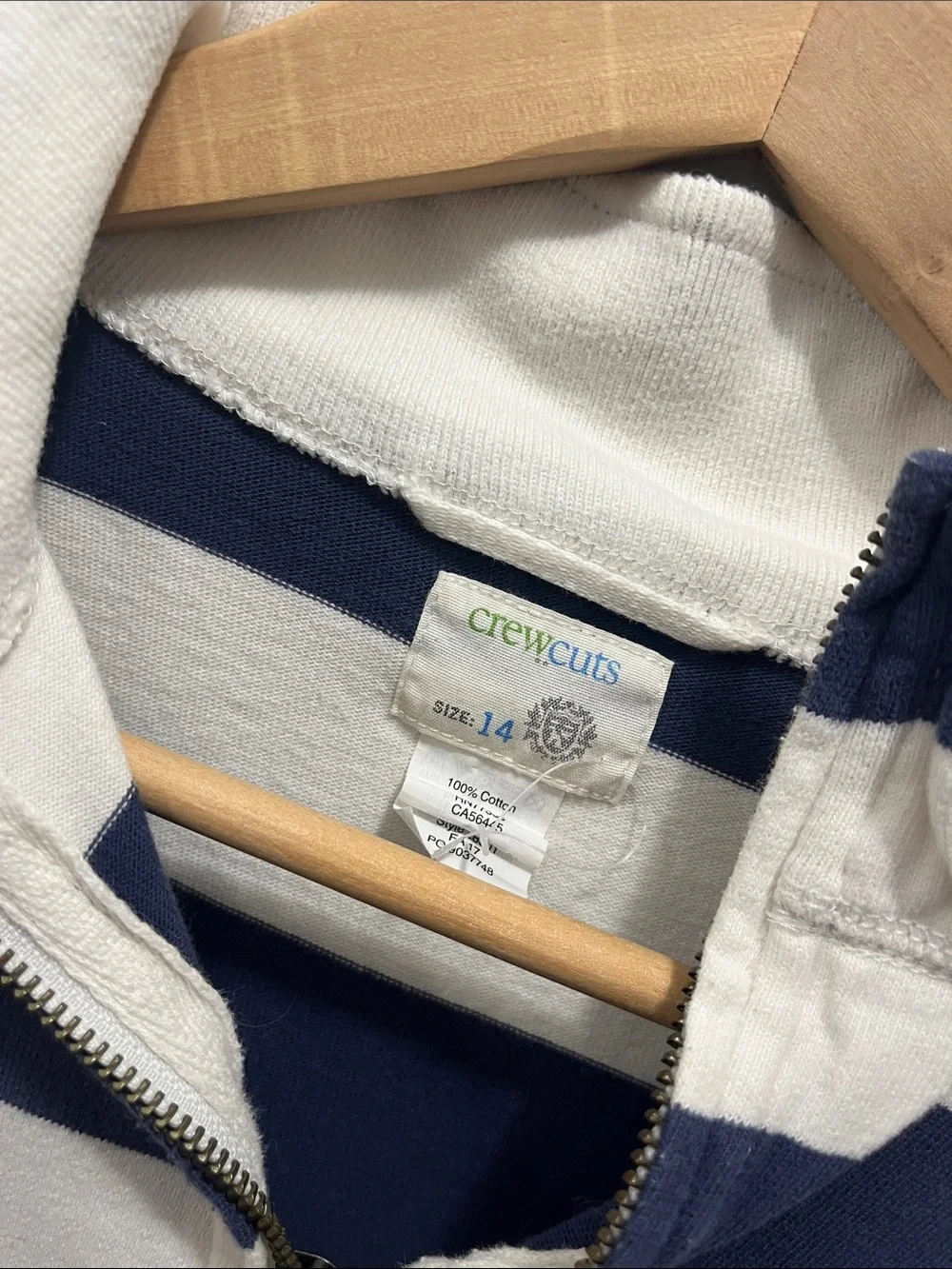 Crewcuts boys quarter zip size 14